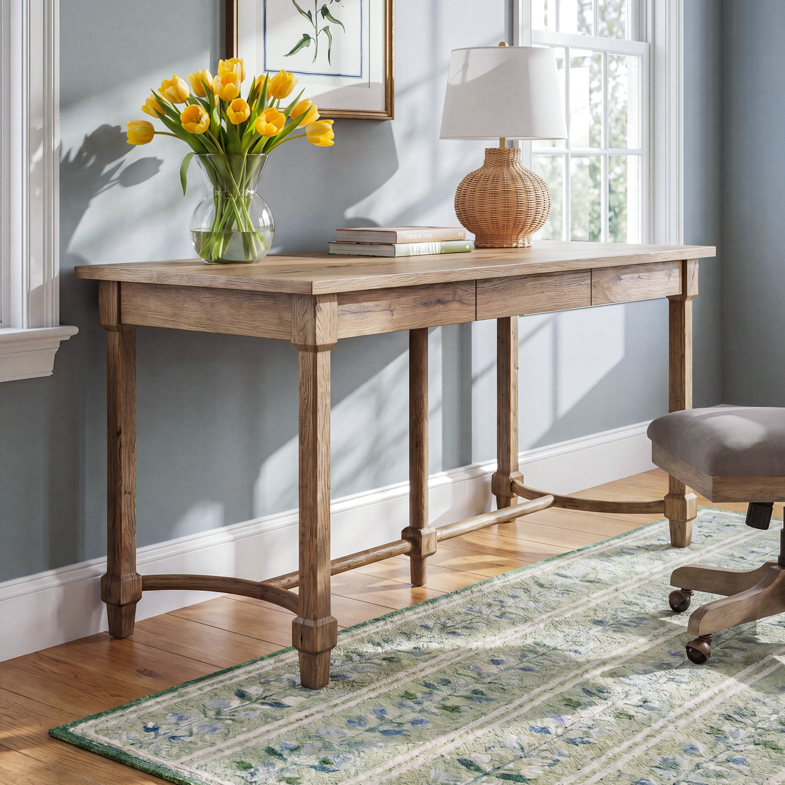 Edison Desk, Worn Oak