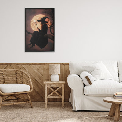 Witch Casting Spell in Moonlight Framed Giclee, design by Arlington Prints