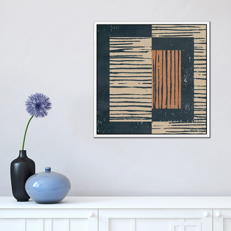 Primitive II by Moira Hershey - Print on Canvas, 45.72cm H x 45.72cm W x 3.81cm D, White Floater Framed