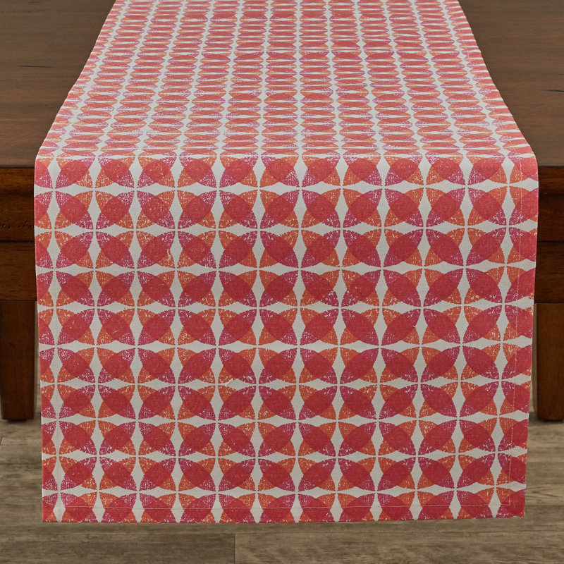  Mia Fuchsia Geo Print Table Runner 72"L