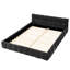 Grand lit tapissier gris foncé, chenille, uni et sans sommier requis pour le tissu de chenille de la chambre à coucher, utilisation stable-698282155