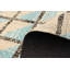 Tapis beige / bleu clair en laine de vache Aljet