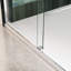 Porte de douche à dérivation avec verre Nano Easy Clean - 5/16 po trempé, nickel brossé, fini nickel trempé, fuite, salle de bain