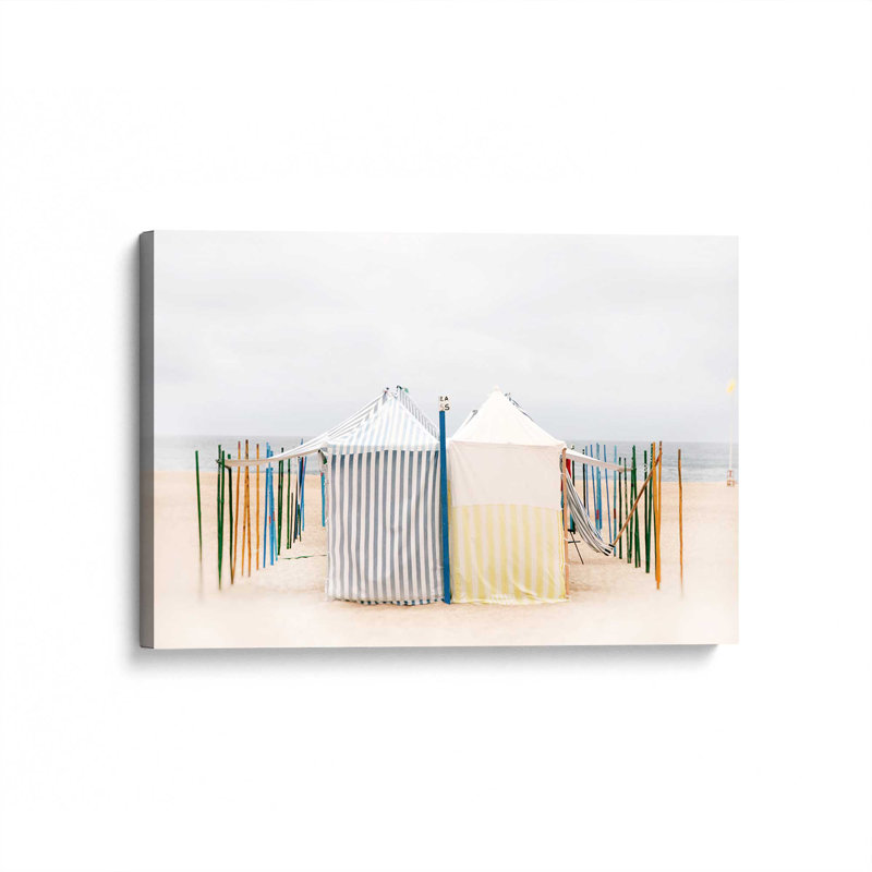 Cabines de plage rayées, H 12 po x l 18 po, Toile tendue, Ne s’applique pas