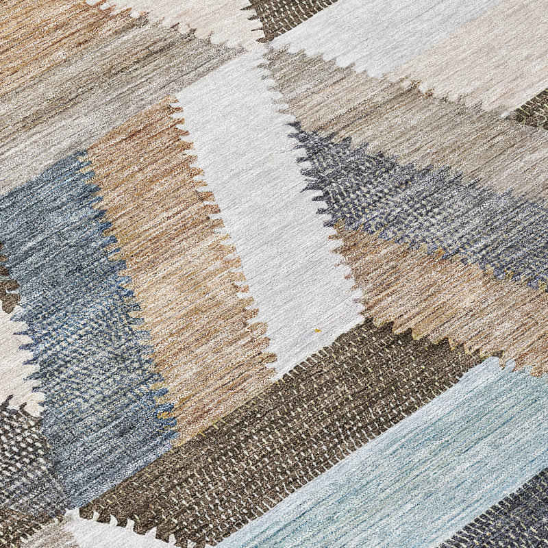 Tapis brun intérieur / extérieur lavable à la machine Claudian ACN1241, Tapis de couloir 2 pi 3 po x 7 pi 6 po