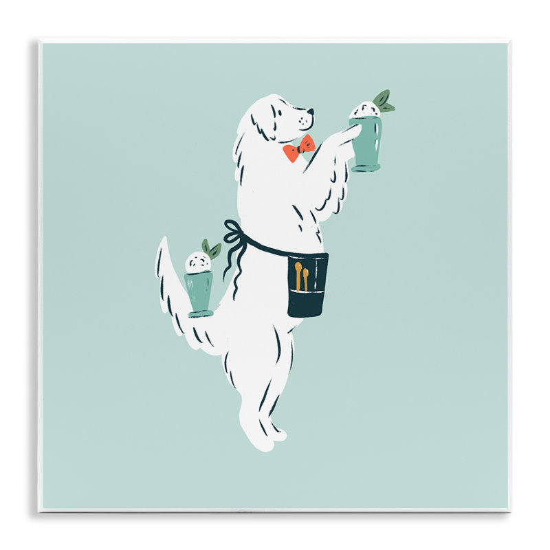 Plaque murale «Mint Julep Dog» par Krissy Mast