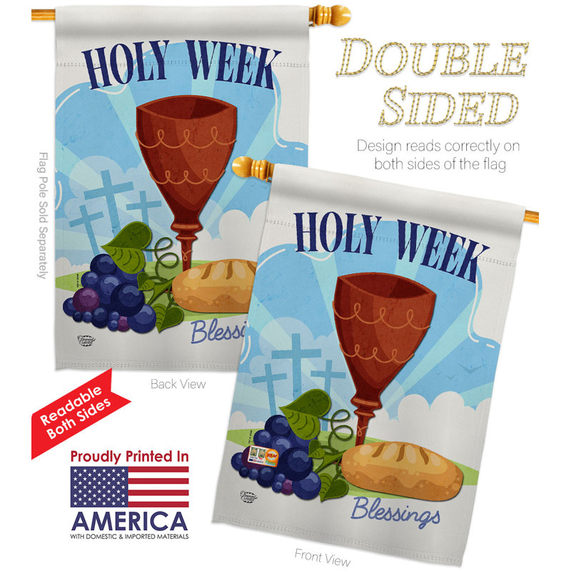 Double Sided 40'' H x 28'' W Polyester House Flag