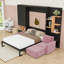 Lit escamotable avec canapé, tablettes de rangement, double éclairage et armoires-788690632