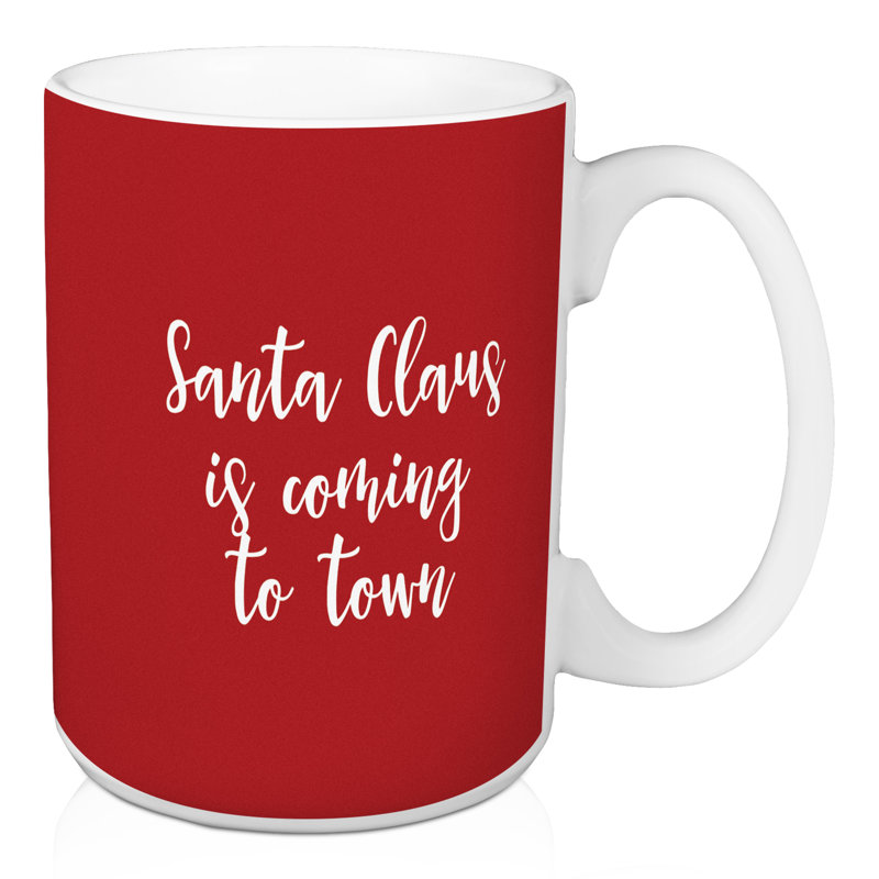 Grande tasse à café père noël Hedon, Rouge
