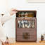 Organisateur de maquillage pour coiffeuse, organisateur de comptoir avec tiroirs, miroir