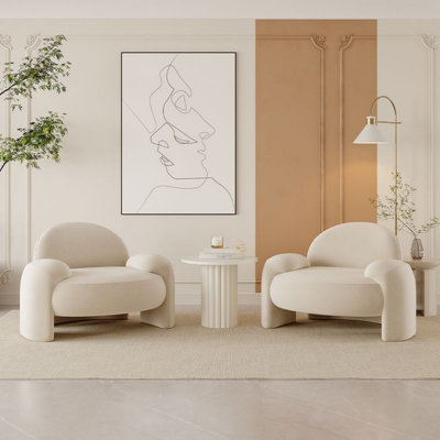 Modern Minimalist Single Sofa(Set of 2)