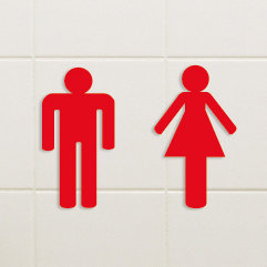 People Resin Wall Decor, Red