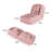 Upholstered Human Dog Bed for Adults and Pets - Foldable 5-Position Adjustable Corduroy Sofa Bed with Pillows, Pink Multi-Functional Daybed