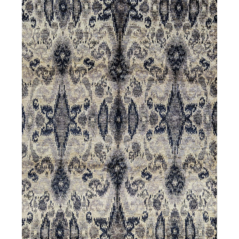 Hand-Knotted High-Quality Green Area Rug