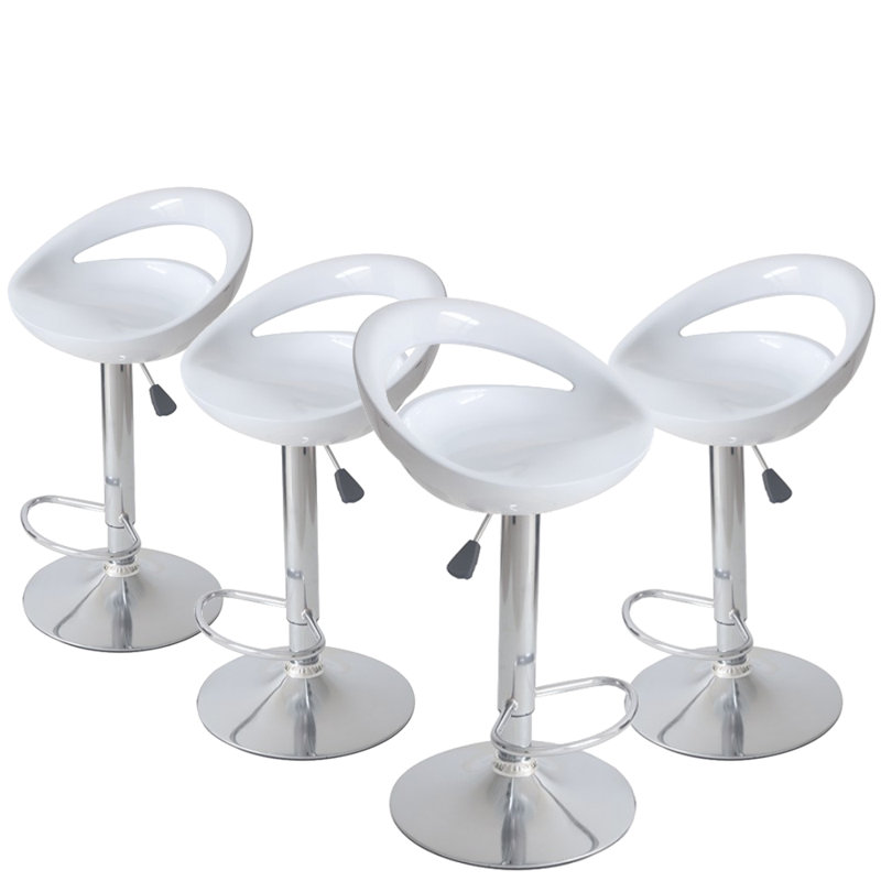 Swivel Adjustable Height Counter Stool with Metal Frame