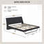 Structure de lit en cuir Pu-137046422-137046420