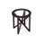 Glasstique Solid Wood Base End Table with Tempered Glass Top