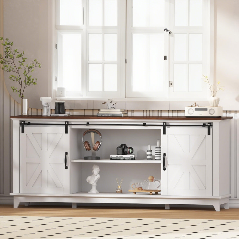Unfinished Accent Cabinet with Fireplace Included, White