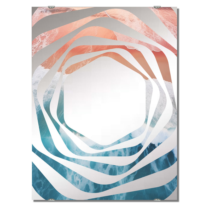 Miroir mural décoratif de plage Osorio - MIR139579, 40 po x 30 po