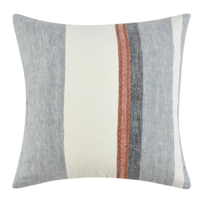 Caylor Striped Linen Throw Pillow