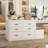 Modern 12-Drawer Storage Bench With Flip-Up Seat