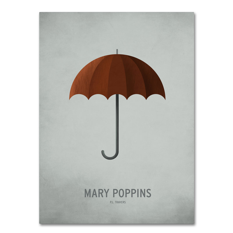 Mary Poppins, art sur toile, H 19 po x l 14 po x P 2 po