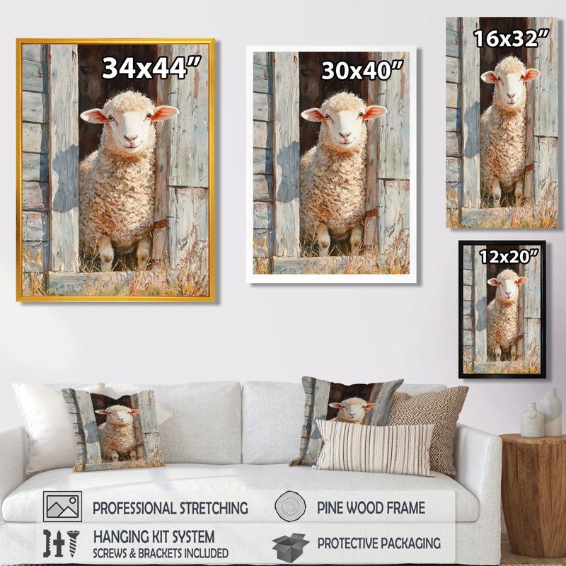 Donneisha - animaux, impressions sur toile, H 32 po x l 24 po, Reproduction encadrée d'une seule photo, Blanc