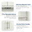  Grande armoire de rangement 67 po avec 4 tablettes réglables, blanc-130061564