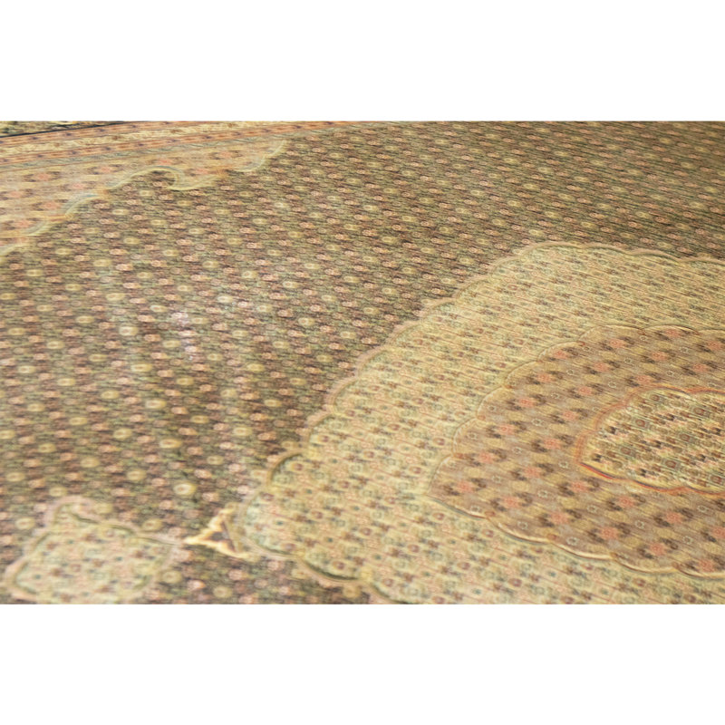 Tapis rectangulaire en laine noué à la main
