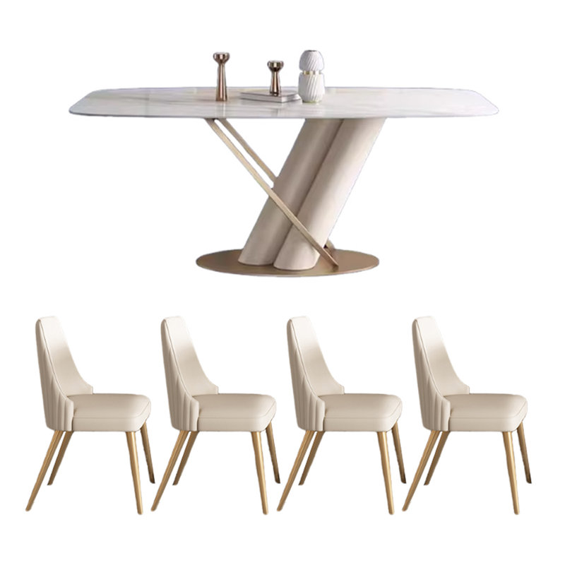 Light Luxury Modern Simple Style Rectangular Table, 29.52" H x 59.05" L x 31.49" W