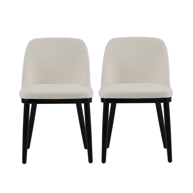 Manzella Fabric Upholstered Dining Chairs, Beige