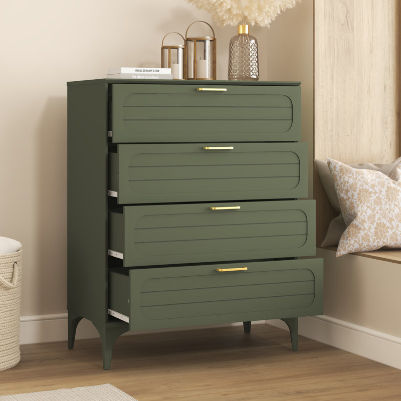  4 Drawer Chest, Kale Green