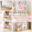 Fauteuil de coiffeuse en fausse fourrure avec coussin et pieds en métal doré-242577284