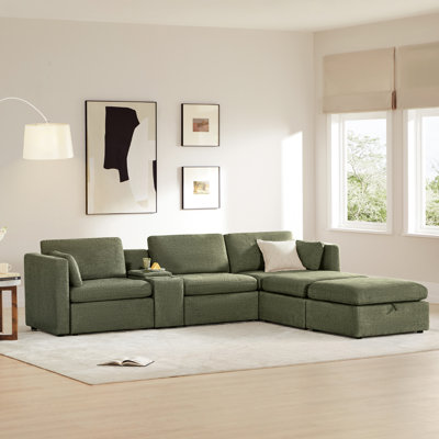 Canapé modulaire 5 pièces avec console Winfree