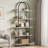 70.87'' Tall Arched Bookshelf, 5 Tier Bookcase With Metal Frame-1374317662