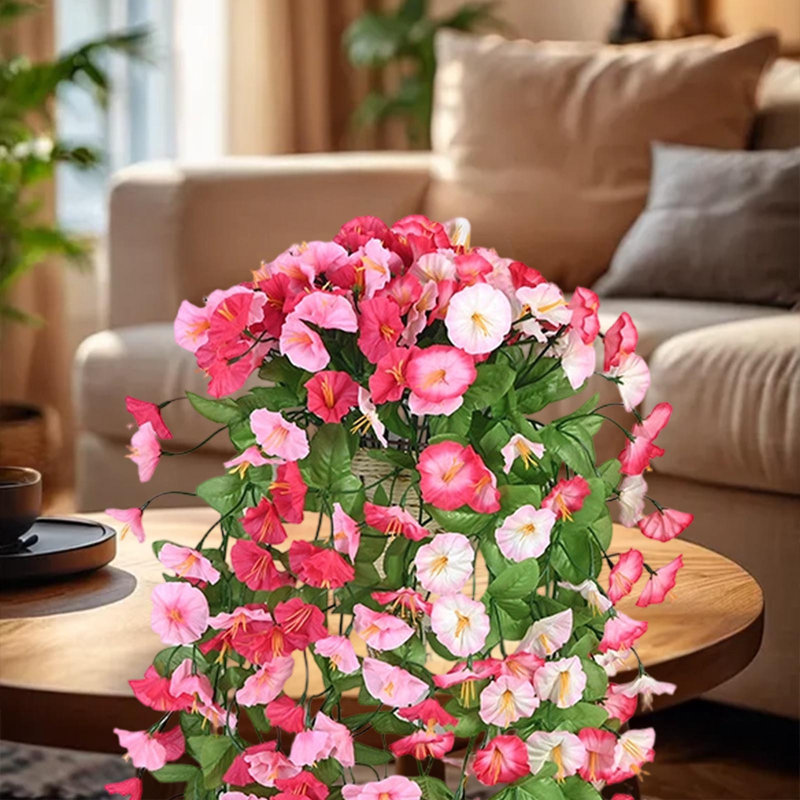  Faux fleurs artificielles pour la décoration de la maison Rose artificielle conditionneuse de fleurs conduisant le blocage du salon Décoration du plafond Plantes d'emballage en plastique Faux fleurs vignes Fleurs artificielles