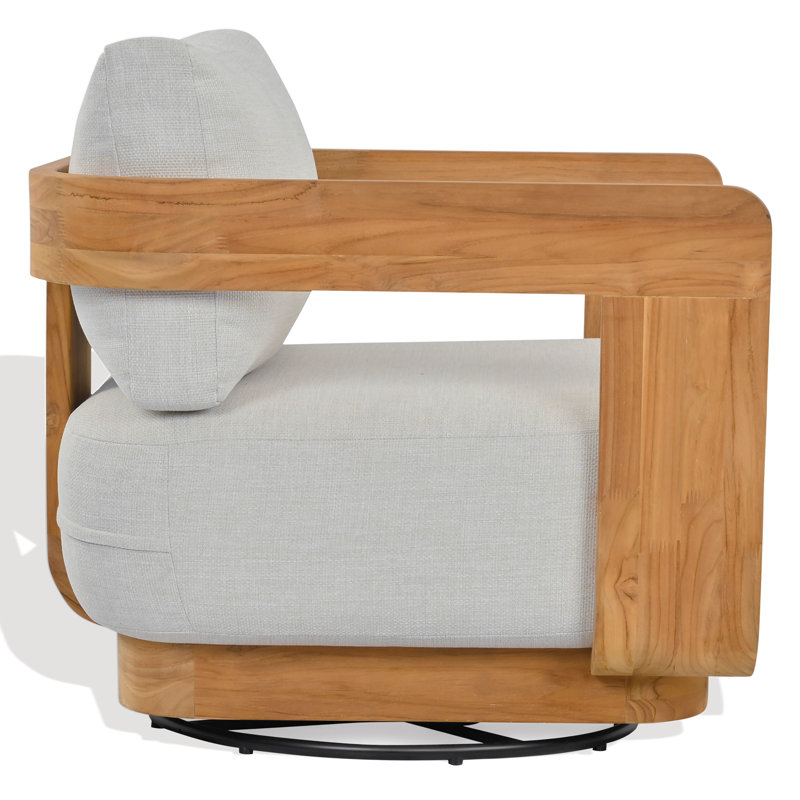 Chaise de patio pivotante en teck Nina