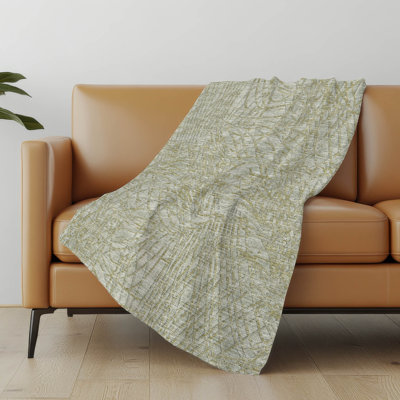 One Pixie Street Transitional Whimsical Line Faux Shearling Throw Blanket 50″ × 70″ Polyester Soft Touch