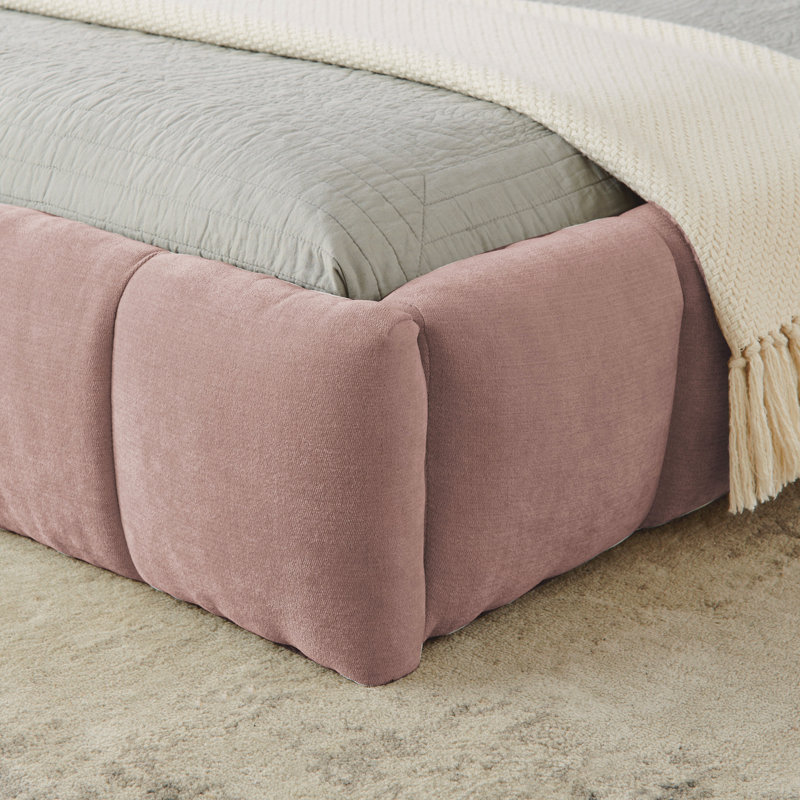 Très grande base de lit tapissier, King, Pink