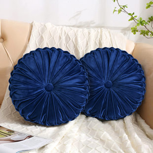Tan & Aqua Blue Lumbar Pillow or Large Couch Pillows Set