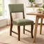 Ensemble de 2 chaises d'appoint de salle à manger Ady, assise et dossier en chenille verte-120613497