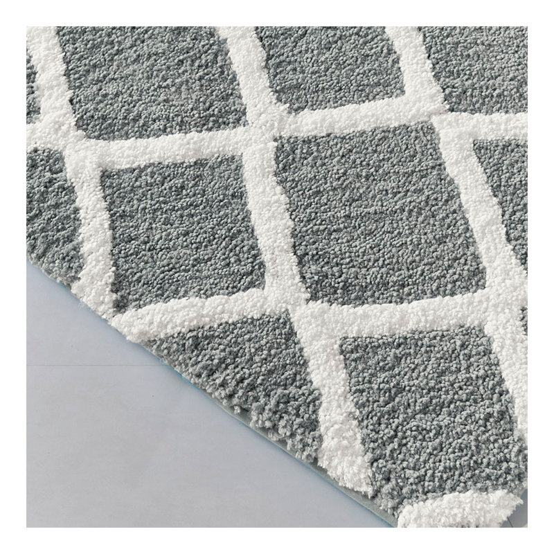 Tapis de bain réversible en microfibre touffetée à poils longs, Rectangle 1 pi 9 po x 2 pi 10 po