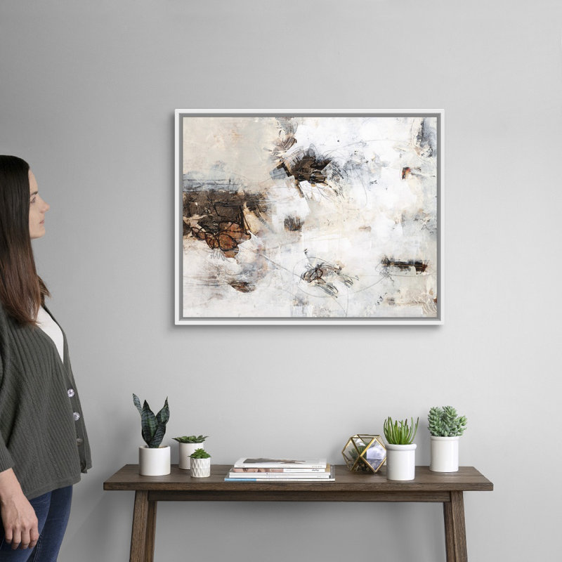 « Terra blanssée Terra » par Kari Taylor-impression, H 13 po x l 16 po x P 1,75 po, Cadre blanc