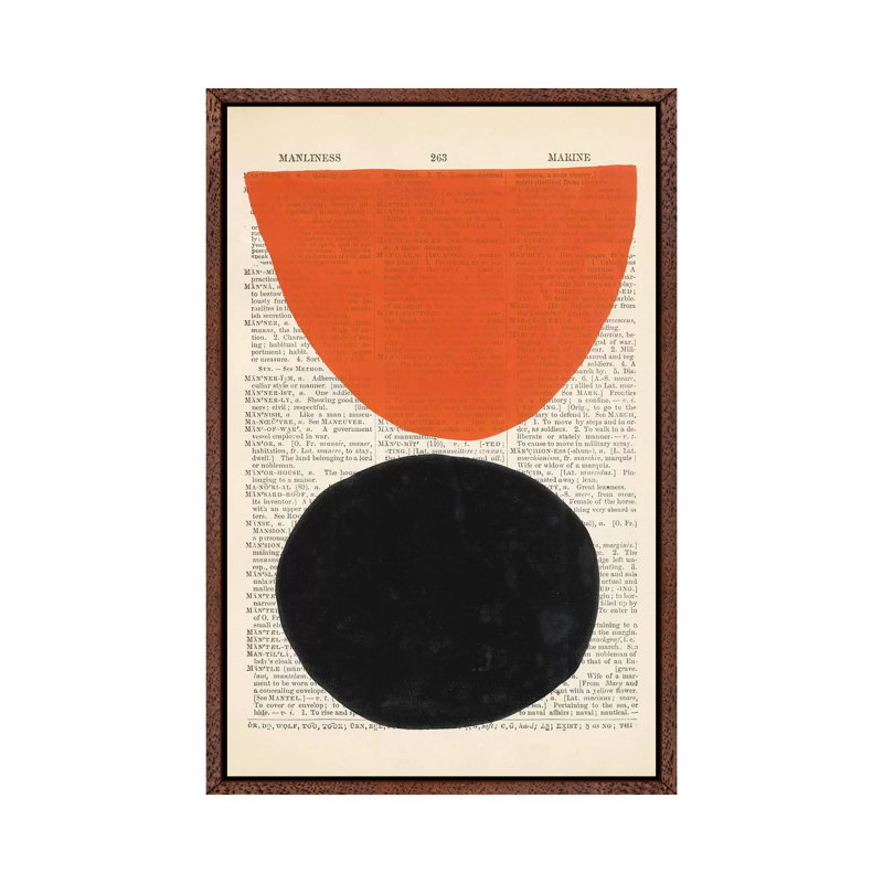 Modern Definition IV 1 Piece Floater Frame Wall Art on Canvas, 152.4 cm H x 101.6 cm W, Brown