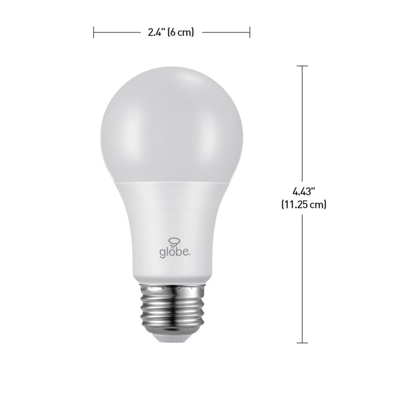 10 watts (équivalent à 60 watts), ampoule DEL A19 à intensité variable, culot moyen E26 (standard), 3000 K
