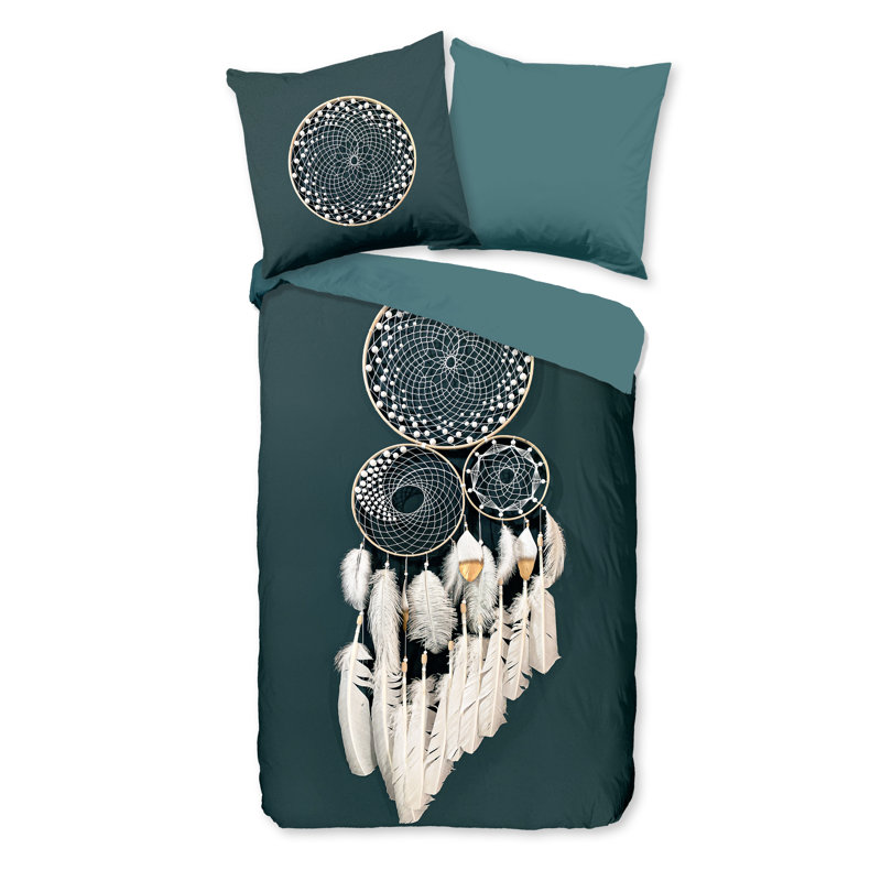 Cotton Abstract Duvet Cover with Pillowcases Included