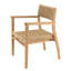 Set Of 2 Teak Garden Armchairs, Synthetic, Diamond Pattern