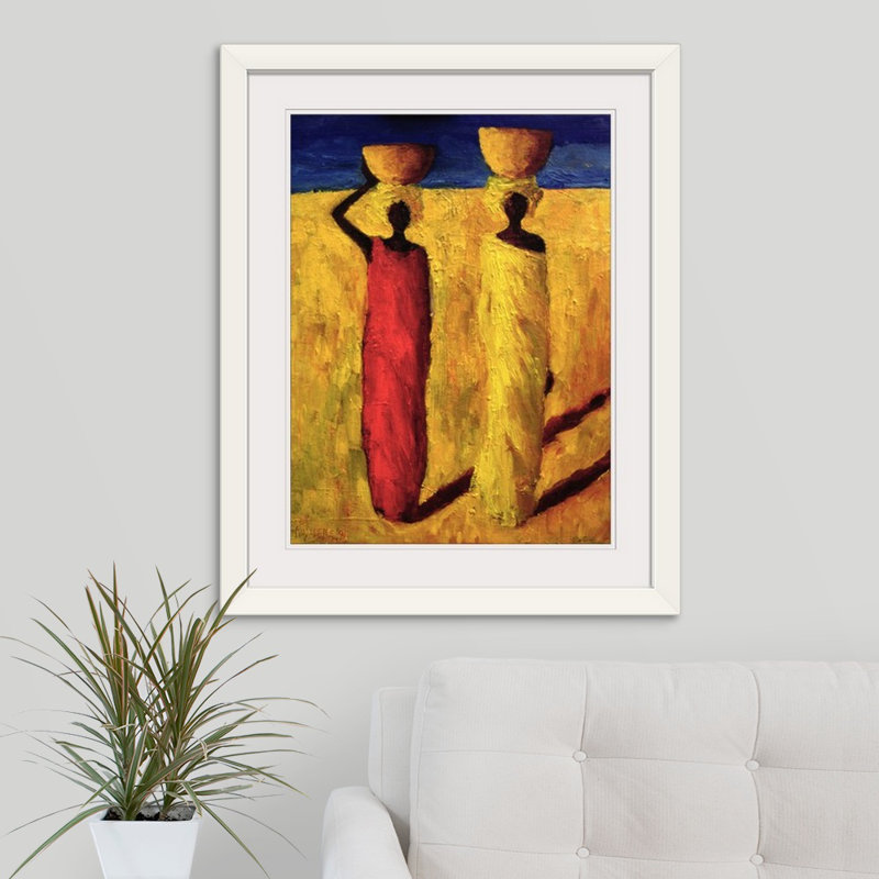 "Driston Calabash Girls" par Tilly Willis, reproduction d'art, H 32 po x l 26 po x P 1 po, Cadre blanc