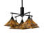 Lustre carré 38 po à 5 lumières en maïs Prairie