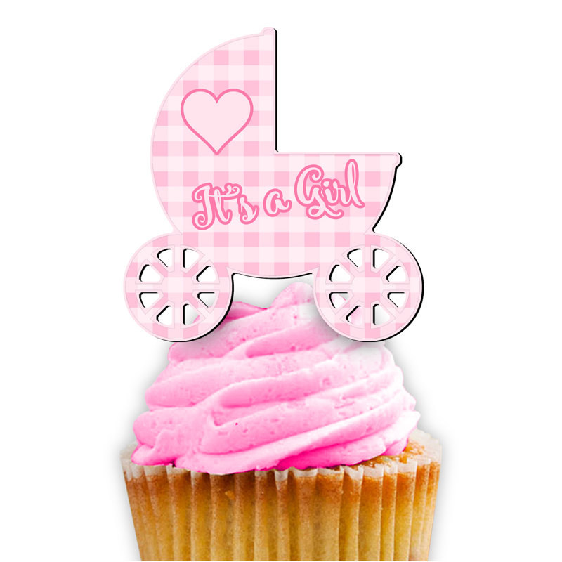 Wood New Baby Cake Topper